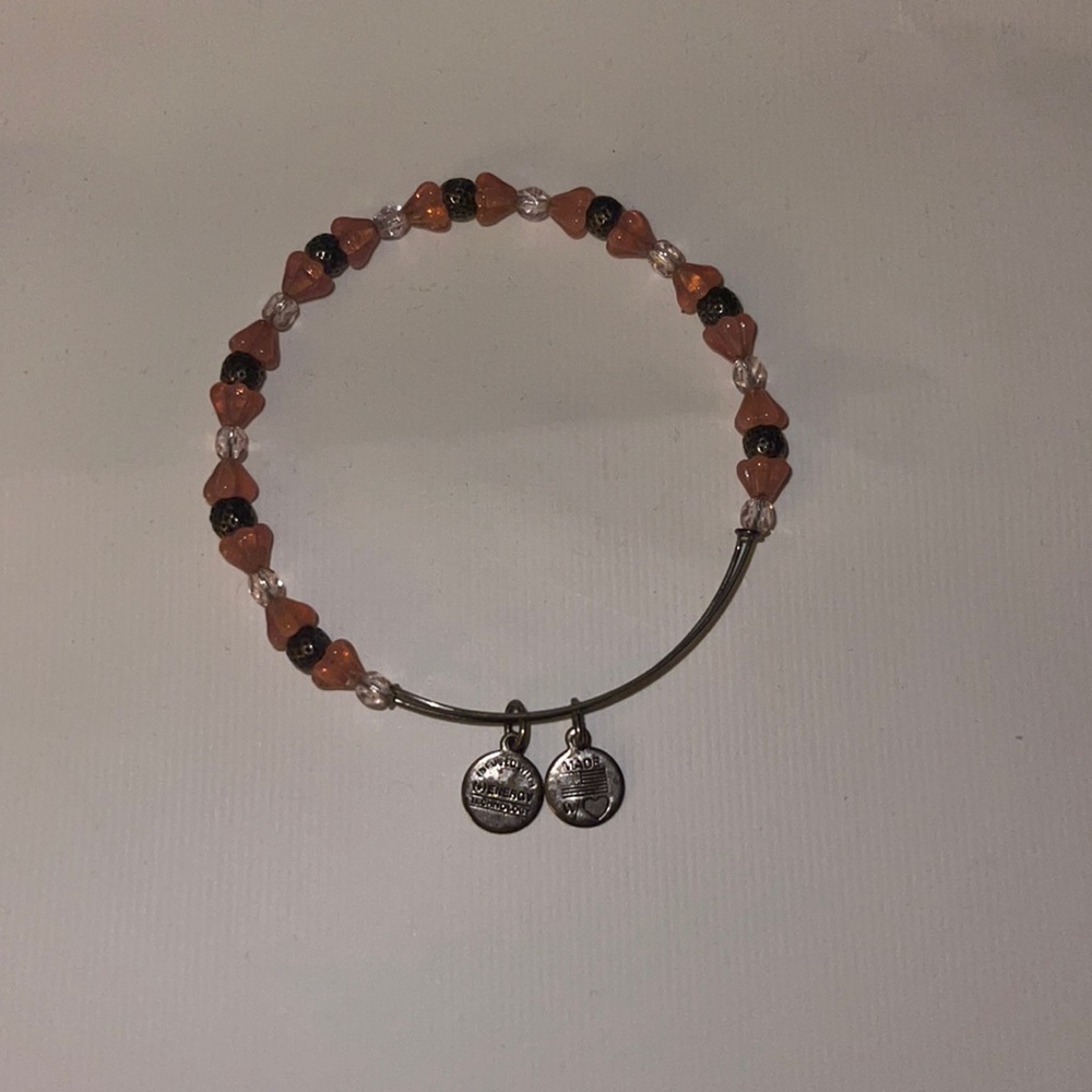 Alex and Ani Silver Pink Beaded Bracelet